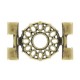 Cymbal ™ DQ metal Connector Detis for Tila beads - Antique bronze